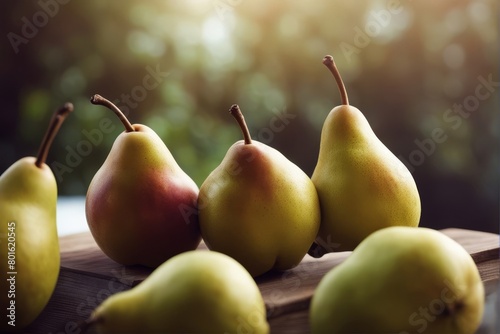 'pears pear fruit williams bartlett fresh arrangement diet fiber food healthy isolated leaf nourishment alimentary pair 2' photo