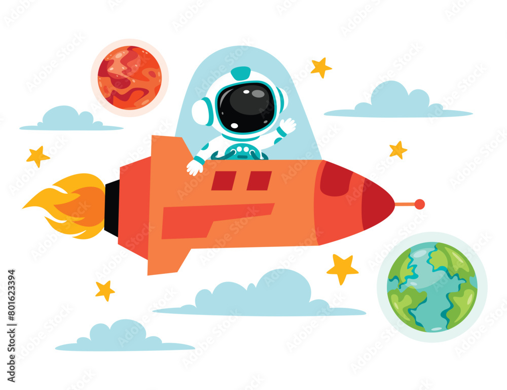 Obraz premium Space Concept With An Astronaut