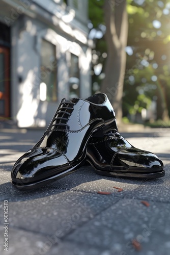 patent leather gentleman s shoes Generative AI
