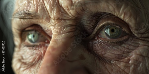 eldery woman close-up portrait Generative AI