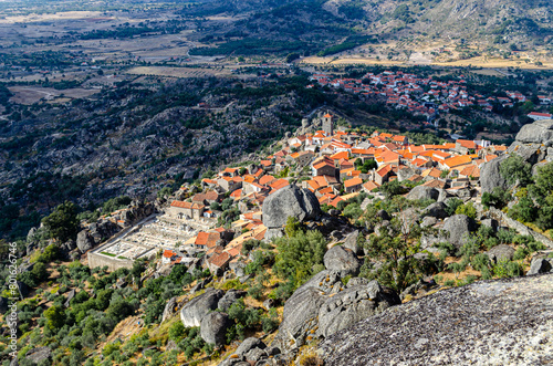 Panoramic view of the medieval village of Monsanto. Guarda district, Portugal