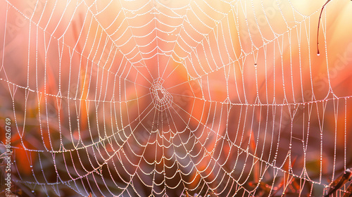 spider web with dew drops © Maani