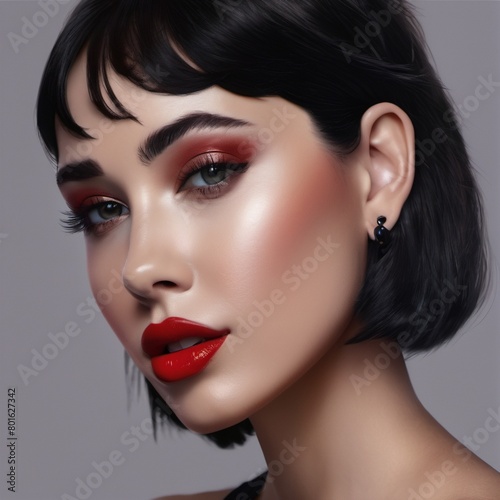 portrait of a woman with black hair