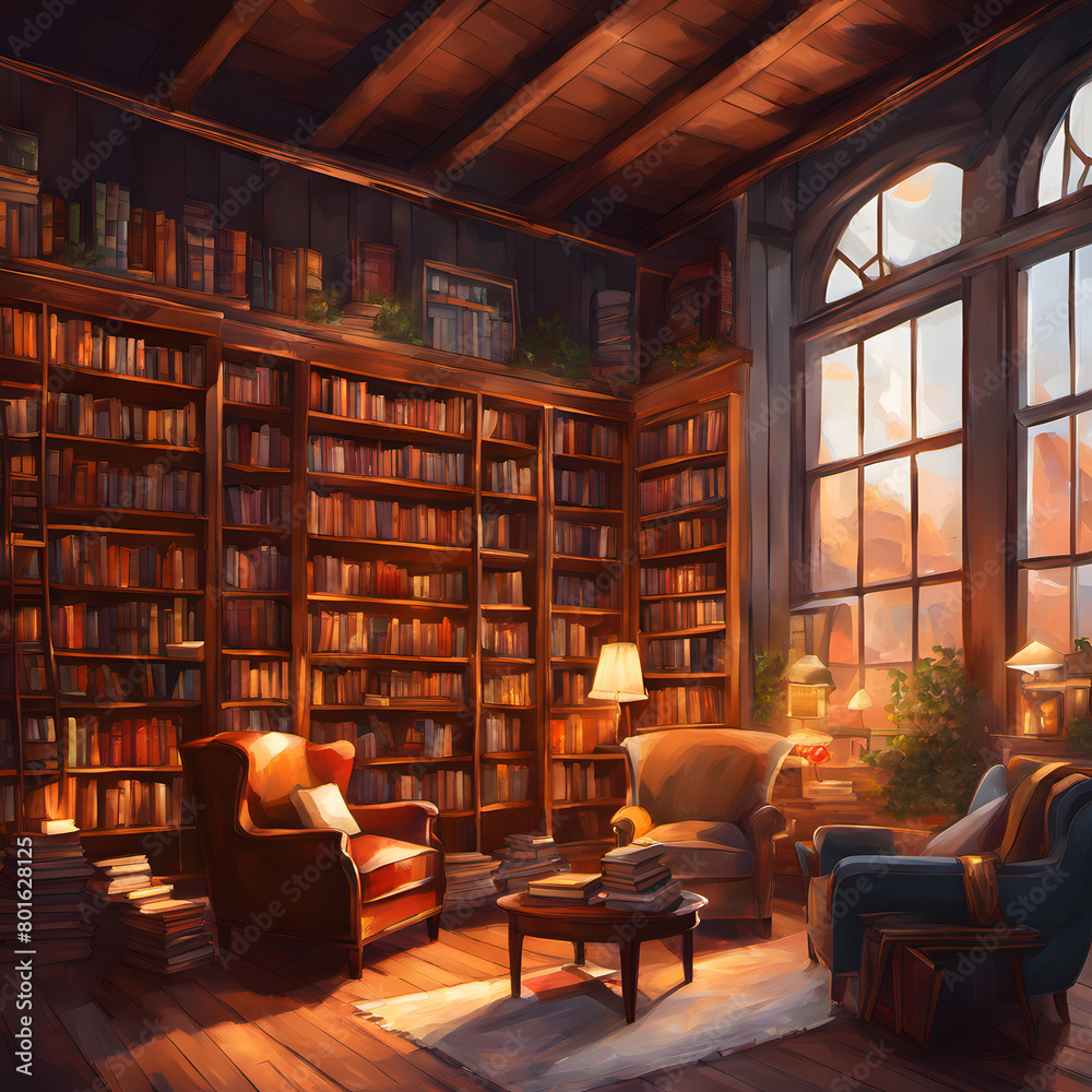 Cozy Bookstore Interior