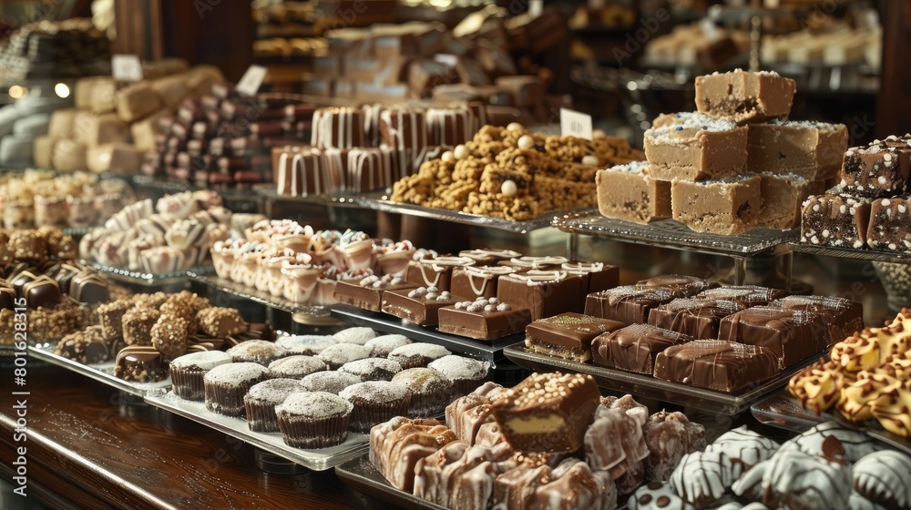 A picturesque view of a fudge sweets