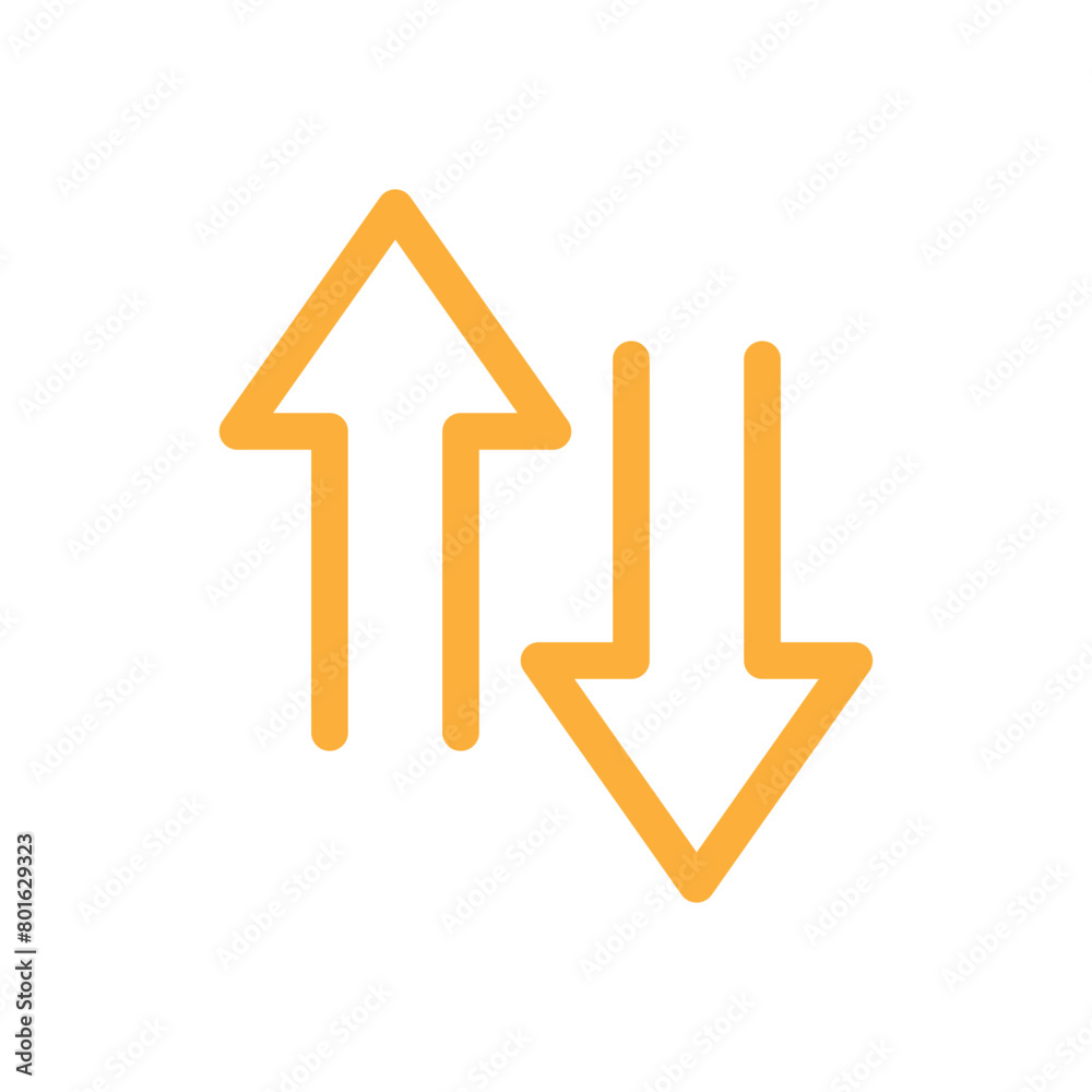 symbol orange arrows vector, Two arrows up-down sign. line arrows icon on white background. Exchange symbol, logo illustration. Vector illustration. Eps file 70. symbol orange arrows vector, Two arrows up-down sign. line arrows icon on white background. Exchange symbol, logo illustration. Vector illustration. Eps file 70.