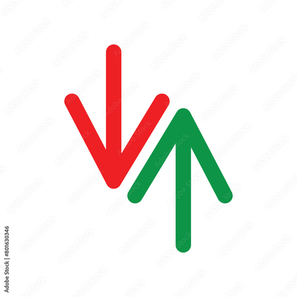 Up and down arrow vector isolated on white background. Vector illustration. Eps file 81. Up and down arrow vector isolated on white background. Vector illustration. Eps file 81.