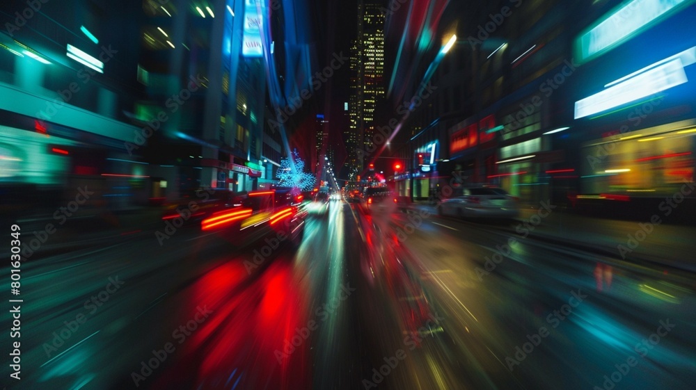 blurred motion driving at night city life blurred motion driving at night city life