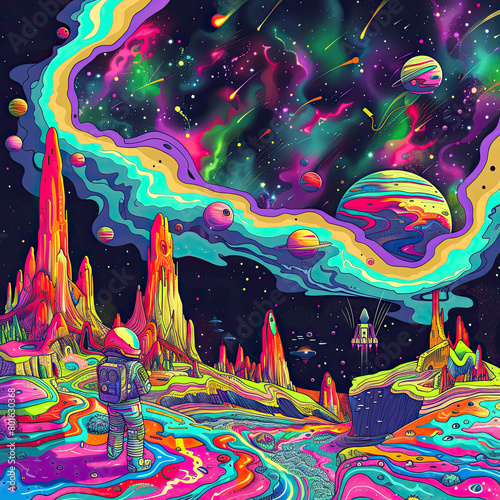 Psychedelic Cosmos Journey Through the Multiverse