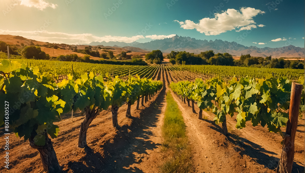 Stunning vineyard Argentina nature