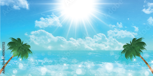 海　夏　空　風景　背景	