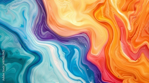 Swirling colors in an abstract fluid art style background