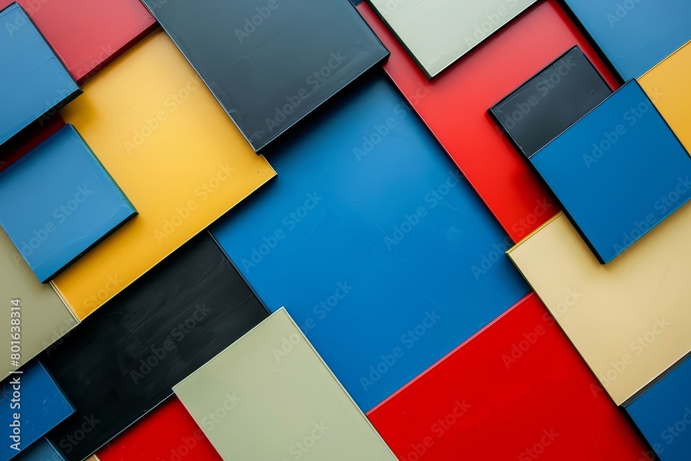 Vibrant geometric shapes in primary colors Vibrant geometric shapes in primary colors