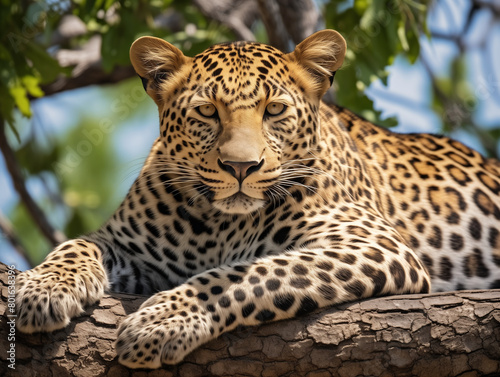 close up of a leopard