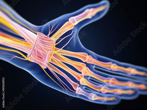 The median nerve is a nerve that runs from the forearm to the hand
