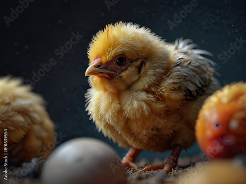 baby chick, close-up, indoors