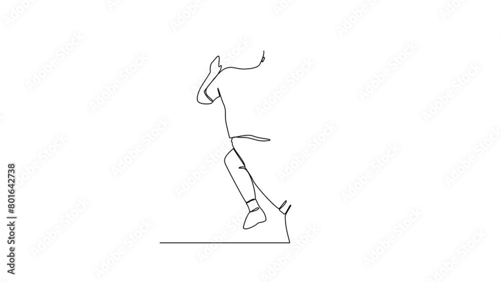 Animated self drawing of people in running sport championship video illustration. Athletics sport design illustration simple linear style video concept. Suitable for your asset video design. Animated self drawing of people in running sport championship video illustration. Athletics sport design illustration simple linear style video concept. Suitable for your asset video design.