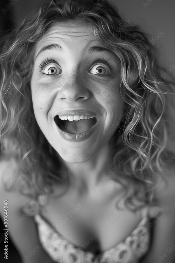 The playful mischievousness in a woman's expression as she plans a surprise, her eyes sparkling with excitement and a secret smile. The playful mischievousness in a woman's expression as she plans a surprise, her eyes sparkling with excitement and a secret smile.