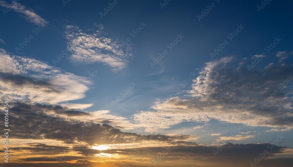 natural background concept sunset blue sky and clouds backgrounds