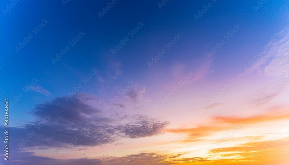 colorful sky and soft clouds for background and postcard abstract and pastel color