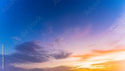 colorful sky and soft clouds for background and postcard abstract and pastel color