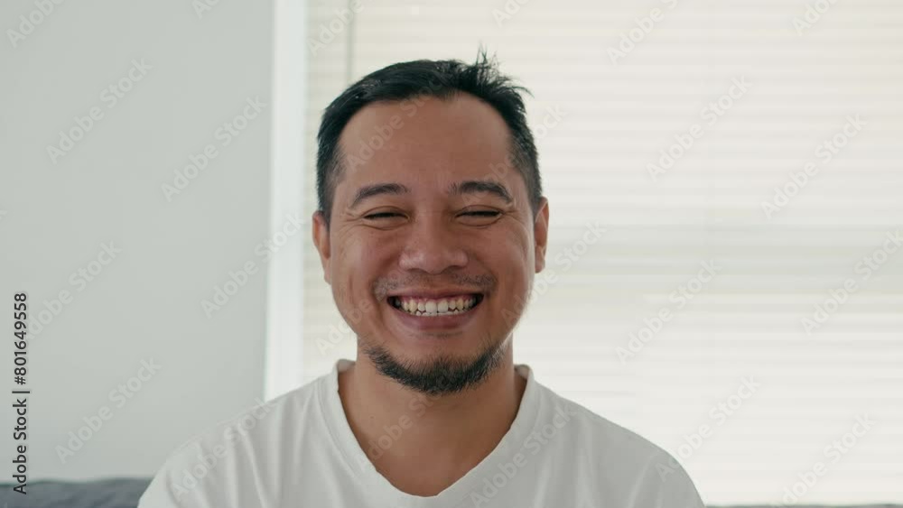 Portrait of Asian Man Smiling in Casual Style Feeling Happy and Enjoy Life Portrait of Asian Man Smiling in Casual Style Feeling Happy and Enjoy Life