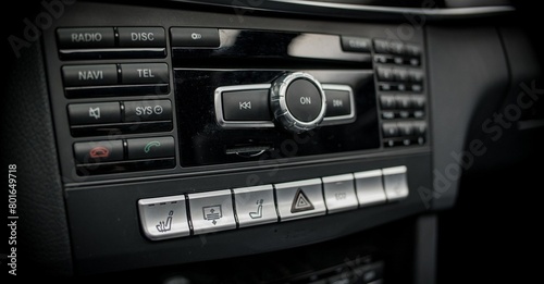 Dashboard buttons on a car