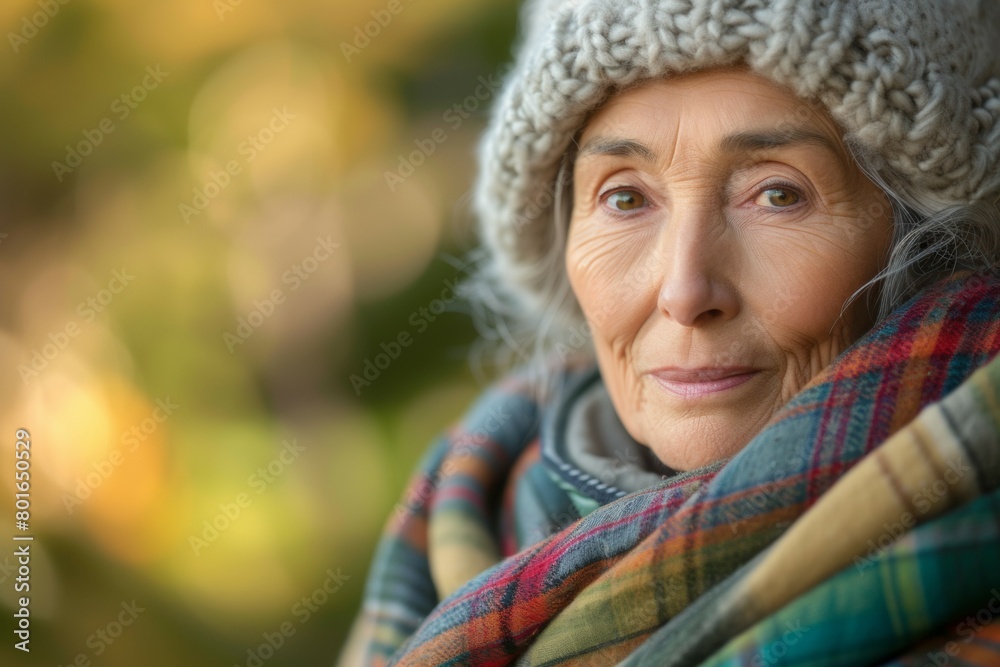 Woman farmer, female portrait. Backdrop with selective focus and copy space Woman farmer, female portrait. Backdrop with selective focus and copy space