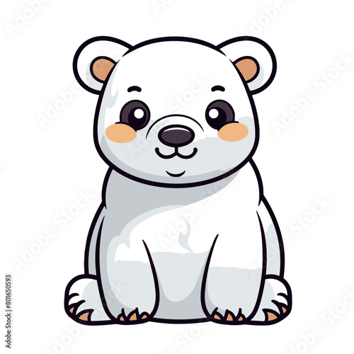 Polar bear cute cartoon vector illustration graphic design vector illustration graphic design