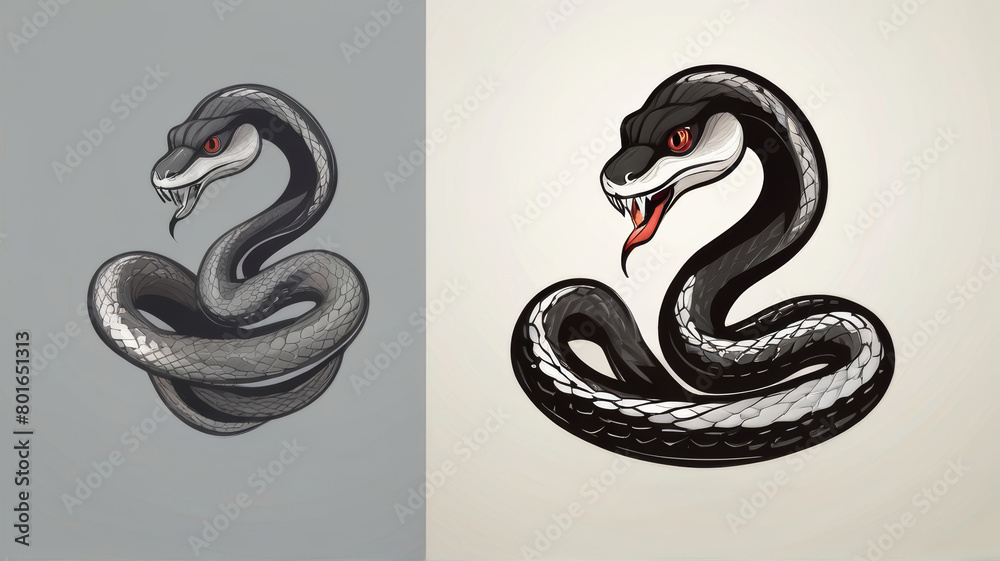 Obraz premium Snake illustration for logo