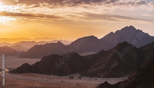 mountains in the desert in saudi arabia taken in january 2022