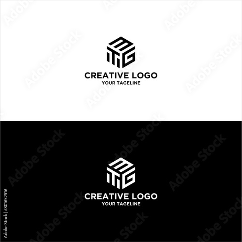 creative letter TMG logo design vector