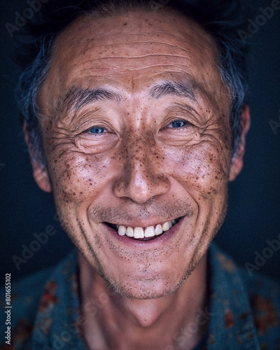 Close-Up Happy Smiling Highly Detailed Man Asian © Arlan