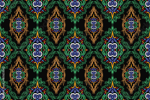 abstract ikat art seamless pattern folk embroidery aztec geometric art geometric ethnic  African Ikat paisley embroidery. Navajo  seamless pattern traditional  tribal motifs abstract vector.