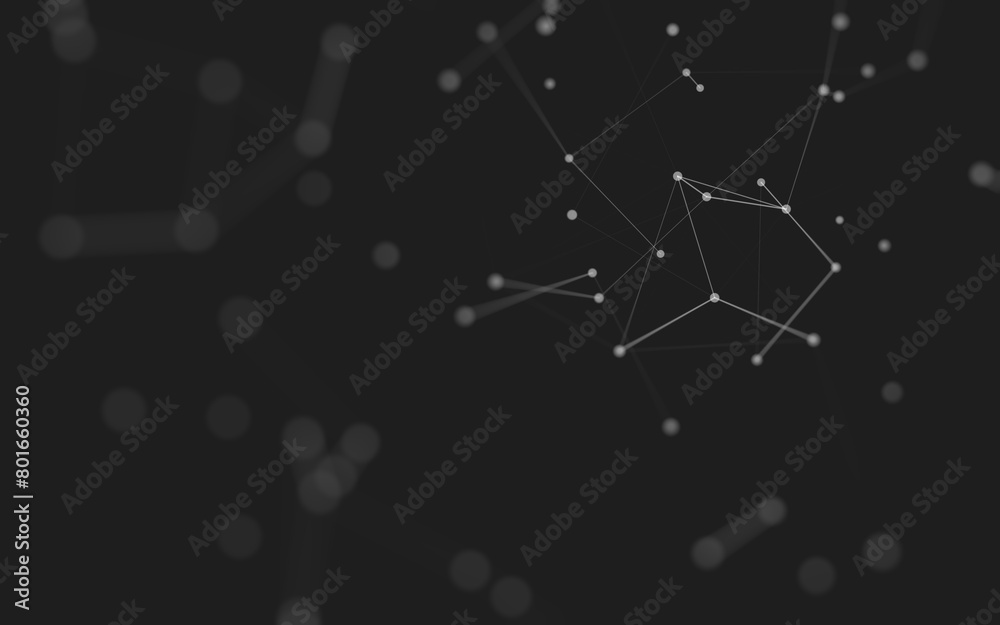 Abstract background. Molecules technology with polygonal shapes, connecting dots and lines. Connection structure. Big data visualization. Abstract background. Molecules technology with polygonal shapes, connecting dots and lines. Connection structure. Big data visualization.
