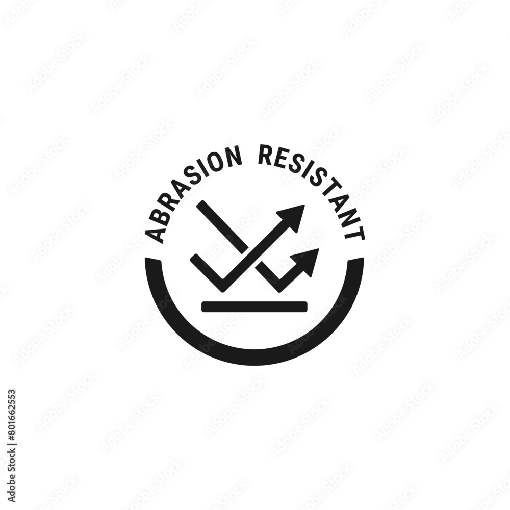 Abrasion resistant icon or Abrasion resistant mark vector isolated. Best Abrasion resistant icon for product packaging design. Abrasion resistant mark vector. Abrasion resistant icon or Abrasion resistant mark vector isolated. Best Abrasion resistant icon for product packaging design. Abrasion resistant mark vector.