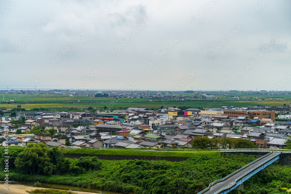 高台から望む町並み