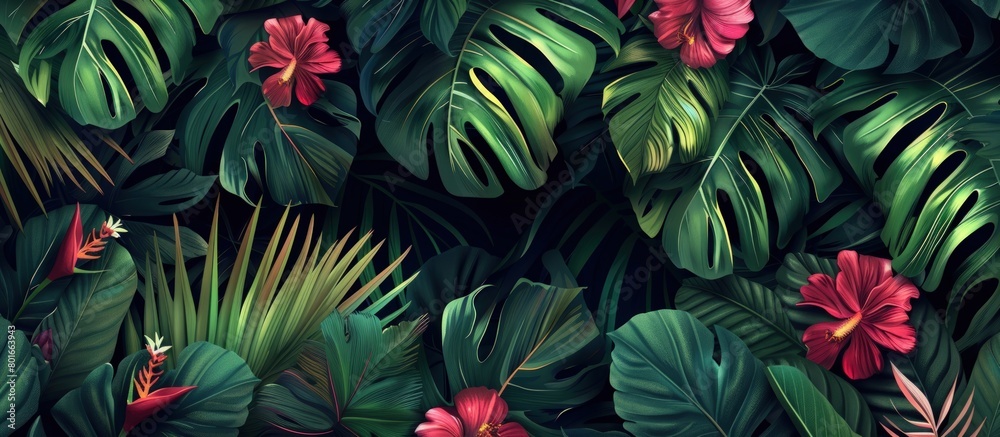 tropical forest foliage background