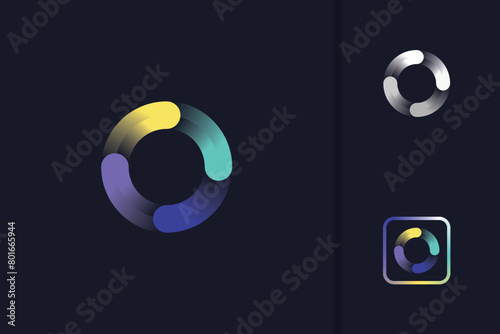 Abstract circle logo design vector template