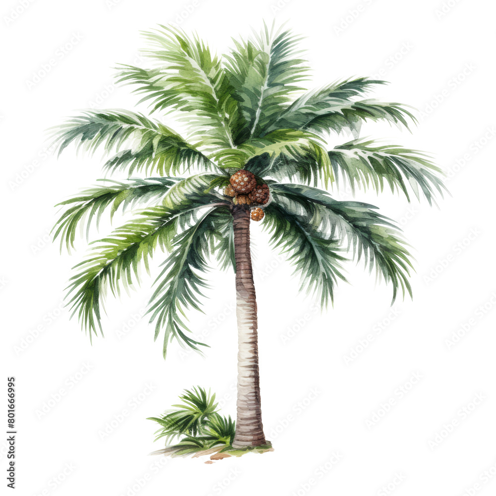 Palm tree Isolated Detailed Watercolor Hand Drawn Painting Illustration Palm tree Isolated Detailed Watercolor Hand Drawn Painting Illustration