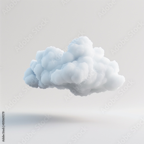 Cloud on Light Background: Serene and Minimalistic