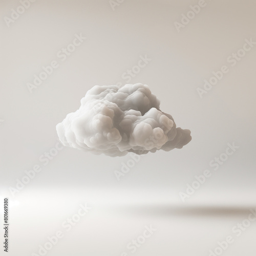 Cloud on Light Background: Serene and Minimalistic