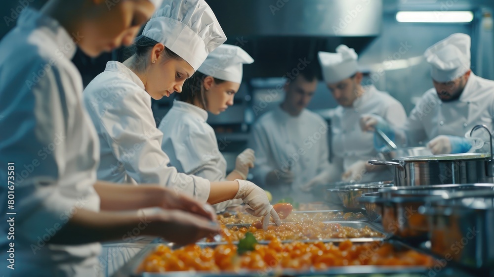 An enchanting image of a food safety training session, educating ...