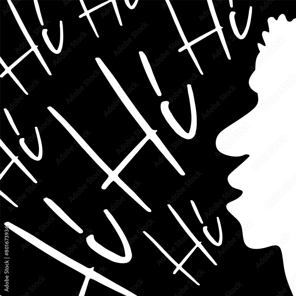 Silhouettes of men's faces. Black and white image. Poster. Dreams. How are you? Why?
Silhouettes of men's faces. Black and white image. Poster. Dreams. How are you? Why?