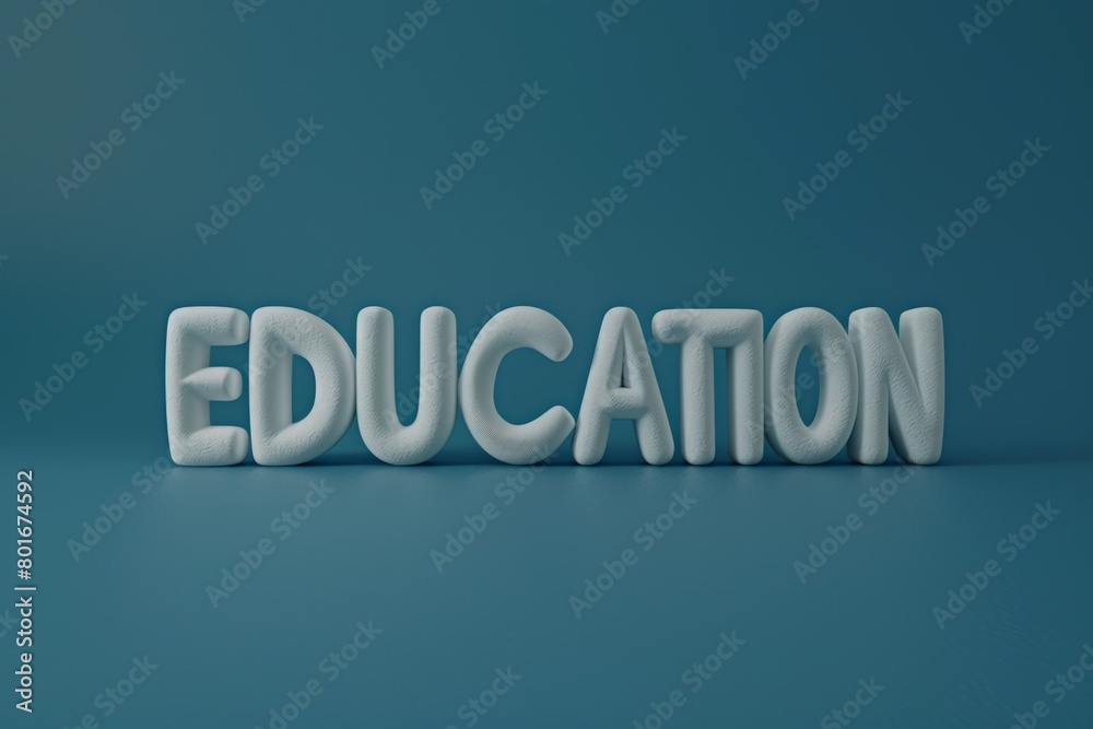 3D render clay style of the word 3D render clay style of the word