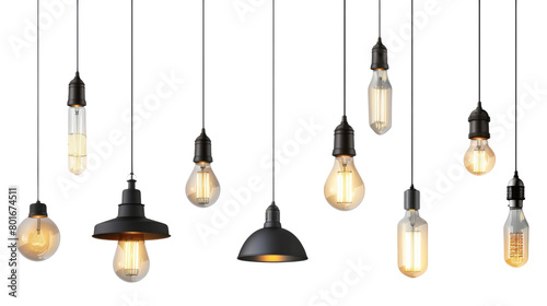 Hanging and floor lamps set collection