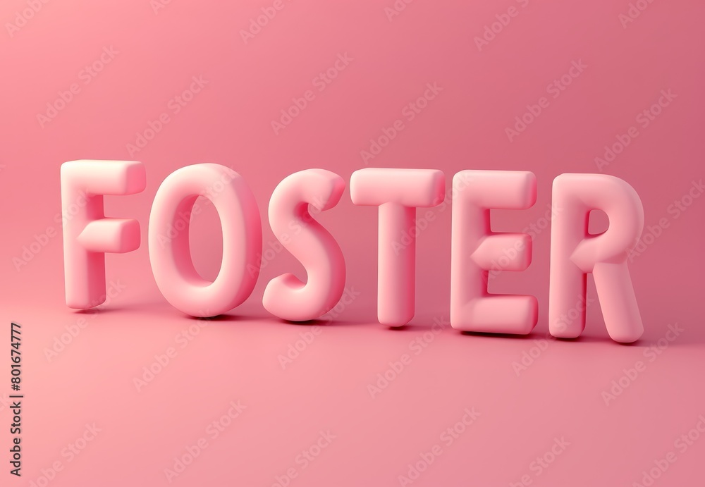 3D render of the word 3D render of the word
