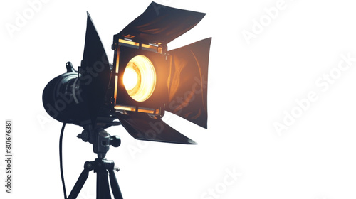 Glowing studio strobe light