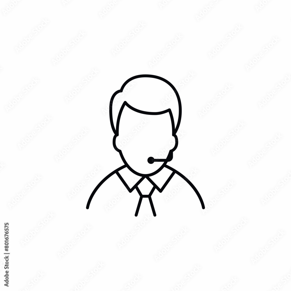 call center service employee worker icon call center service employee worker icon