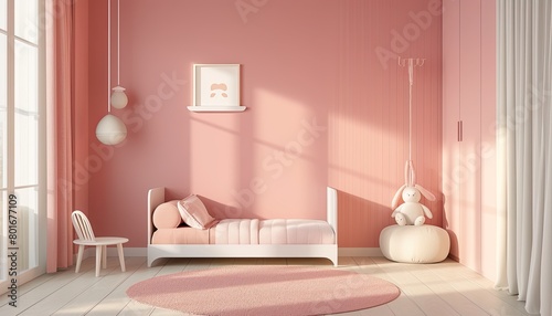 Interior of Pink Bedroom for Girls 🛏️👧💕 | Adorable and Girly Room Design